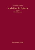 Inschriften Der Spatzeit: Teil III: Die 25. Dynastie 3447116714 Book Cover