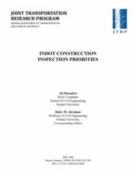 Indot Construction Inspection Priorities 1622602102 Book Cover