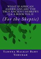 What If African Americans Are The True Ancient Hebrews Q & A Book Vol II: (For the Skeptic) 1541296028 Book Cover