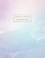 Graph Paper Notebook: Rainbow Pastel Hue Marble - 8.5 x 11 - 5 x 5 Squares per inch - 100 Quad Ruled Pages - Cute Graph Paper Composition Notebook for Children, Kids, Girls, Teens and Students (Math a 1689668571 Book Cover