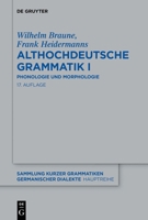 Althochdeutsche Grammatik I (German Edition) 3111203271 Book Cover