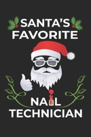 Santa's Favorite Nail Technician: blank lined nail tech notebook, gifts for nail art lovers, manicurist, nail artist funny Christmas quote journal 1703895940 Book Cover