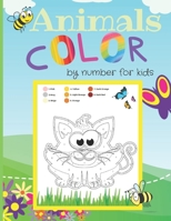 Animals Color By Number For Kids: Coloring book for kids ages 4-8 | 20 color by numbers pages | Fun Kids Activity Books B0882JNR2K Book Cover