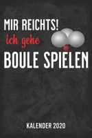Mir reicht's - Boule Kalender 2020: A5 Kalender f�r ein erfolgreiches Jahr - 110 Seiten - 1 Woche 2 Seiten 1679901397 Book Cover