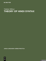 Theory of Hindi Syntax 311100144X Book Cover