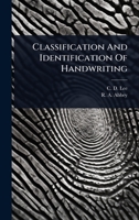 Classification And Identification Of Handwriting 1024467120 Book Cover