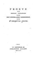 Proeve Van Eenige Gezangen Voor Den Openbaaren Godsdienst 1289752036 Book Cover