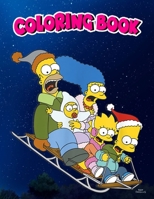 Coloring Book: The Simpsons Christmas Sledding, Children Coloring Book, 100 Pages to Color B096TRWTJG Book Cover