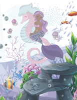 Mermaid Coloring Book Age 4: Cute Nautical Themed Color, Dot to Dot, and Word Search Puzzles Provide Hours of Fun For Creative Young Children 1695395891 Book Cover