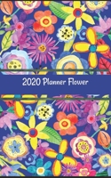 2020 Planner Flower: 5" x 8" 2020 Weekly Yearly Planner features planning for 12 months Jan 1 to Dec 31 2020 with a Flower Art durable soft cover & purse sized 1696824834 Book Cover