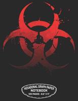 Hexagonal Graph Paper Notebook 120 Pages - 8.5" X 11": Unicode Biohazard Symbol Design For Organic Chemistry Science Composition Notebook Biochemistry Student Lab Note Book 1080214461 Book Cover