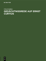 Gedächtnissrede Auf Ernst Curtius 311252229X Book Cover