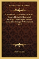 Catechismo Di Gramatica Italiana Ovvero I Primi Ed Essenziali Principii Della Lingua Italiana Esposti In Dialogo Pe' Giovanetti (1829) 1246840960 Book Cover