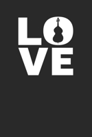 Love: Cello Notebook 6 x 9 (A5) Lined Ruled Journal Gift For Cellists (108 Pages) 1671007328 Book Cover