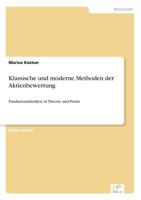 Klassische Und Moderne Methoden Der Aktienbewertung 3838644514 Book Cover