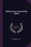 Sticky Prices in the United States 1341874176 Book Cover