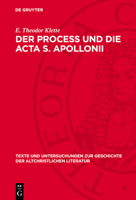 Der Process Und Die ACTA S. Apollonii 3112789261 Book Cover
