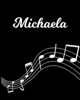 Michaela: Sheet Music Note Manuscript Notebook Paper Personalized Custom First Name Initial M Musician Composer Instrument Composition Book 12 Staves a Page Staff Line Notepad Notation Guide Create Co 1704061598 Book Cover