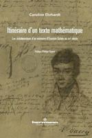 Itinéraire d'un texte mathématique: Les réélaborations des écrits d'Evariste Galois au XIXe siècle (HR.HIST.SCIENCE) (French Edition) 2705683259 Book Cover