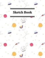 Sketch Book: Space Astronaut Llama pattern sketchbook For Drawing Lovers 1072139014 Book Cover