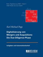 Grundlagen der Digitalisierung von Mergers und Acquisitions: Die Due-Diligence-Phase: Aufgaben und Automatisierbarkeit (German Edition) 3751959238 Book Cover