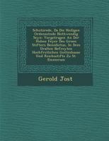 Schutzrede, Da Die Heiligen Ordensst Nde Nothwendig Seyn: Vorgetragen an Der Hohen Feyer Des Gro En Stifters Benedictus, in Dem Uralten Befreyten Hochf Rstlichen Gotteshause Und Reichsstifte Zu St. Em 1286974836 Book Cover