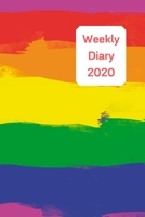 Weekly Diary: 6x9 week to a page diary planner. 12 months monthly planner, weekly diary & lined paper note pages. Perfect for teachers, students and small business owners. Rainbow colours design 1671082664 Book Cover