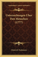 Untersuchungen Uber Den Menschen 116581496X Book Cover