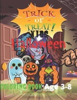 Kids halloween coloring book: Age 3-8 B0BD2CQN8G Book Cover