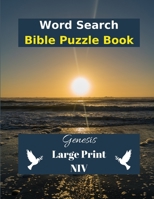 Word Search Bible Puzzle: Genesis in Large Print NIV 1990085059 Book Cover