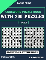 CODEWORD PUZZLE BOOK WITH 200 PUZZLES B0C9S1V9B1 Book Cover