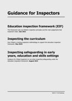 Guidance for Inspectors: Education inspection framework (EIF), Inspecting the curriculum, Inspecting safeguarding in early years education and skills settings B0CN3PPYPN Book Cover