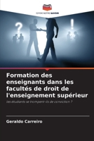 Formation des enseignants dans les facultés de droit de l'enseignement supérieur 6207545931 Book Cover