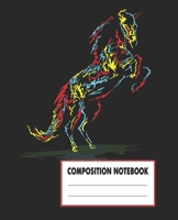 Composition Notebook: Adorable Horse Themed Wide Ruled Composition Notebook For All Horse Lovers. An Awesome Unicorn Horse Gift For Kids, Teens, Boys & Girls 1661316115 Book Cover