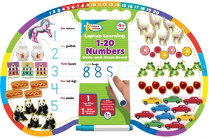 Active Minds - Write-and-Erase - Wipe Clean Laptop Learning 1-20 Numbers Double Sided Learning Board - Ages 4+ 164269181X Book Cover