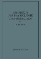 Lehrbuch Der Physiologie Des Menschen 3642898521 Book Cover