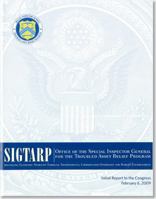 Special Inspector General for the Troubled Asset Relief Program Initial Report to Congress, February 6, 2009 0160825334 Book Cover