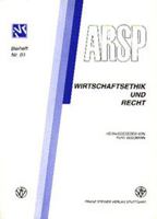 Wirtschaftsethik Und Recht / Ethique de l'Economie Et Droit / Etica Dell'economia E Diritto: Vortrage Der Tagung Der Schweizer Sektion Der Internation 3515078991 Book Cover