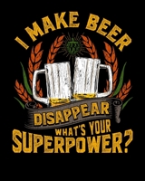 I Make Beer Disappear What's Your Superpower?: Funny I Make Beer Disappear Craft Beer Pun 2020-2021 Weekly Planner & Gratitude Journal (110 Pages, 8" ... Moments of Thankfulness & To Do Lists 1672879981 Book Cover