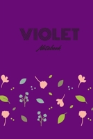 Violet Notebook: Pink Notebook, Perfect Gift, Diary, (110 Pages, Blank, 6 x 9) 1712015559 Book Cover