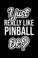 I Just Really Like Pinball Ok?: Christmas Gift for Pinball lover Funny Pinball Journal Nice 2019 Christmas Present for Pinball 6x9inch 120 pages 1702325741 Book Cover
