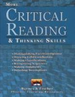 Critical Reading and Thinking Skills 0791516008 Book Cover