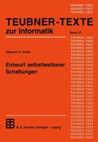 Entwurf Selbsttestbarer Schaltungen 3815423147 Book Cover