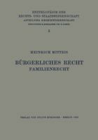 Burgerliches Recht Familienrecht 3642938035 Book Cover