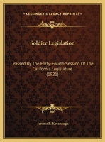 Soldier Legislation 0530451573 Book Cover