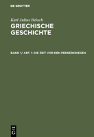 Beloch Griech Gesch 1 1 ND 3110004275 Book Cover