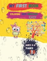 My First book coloring kids dinosaur easy ages 3-6: 110 pages B0BSJFYC25 Book Cover
