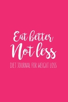 Eat Better Not Less Diet Journal for Weight Loss Water, Food, Cardio, Strength Training and Sleep Tracker: Journal Size 6x9 Inches 120 Pages B084WH2VZC Book Cover