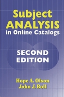 Subject Analysis in Online Catalogs: 1563088002 Book Cover