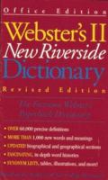 Webster's II new Riverside dictionary 0395742889 Book Cover
